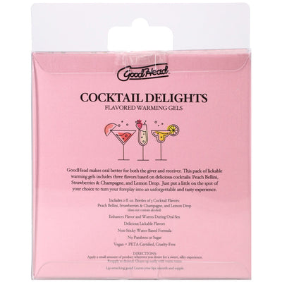 GoodHead Cocktail Delights - Flavoured Warming Oral Sex Gels - 59 ml Bottles - Set of 3