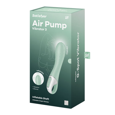 Satisfyer Air Pump Vibrator 3 - Mint USB Rechargeable Inflatable Vibrator