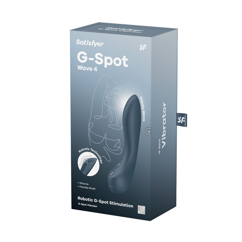 Satisfyer G-Spot Wave 4 - Dark Blue 21 cm USB Rechargeable Vibrator with Robotic G-Spot Stimulation