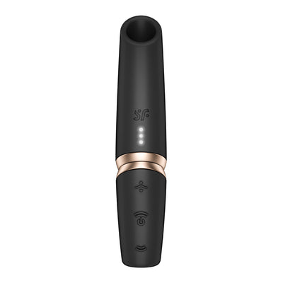 Satisfyer Perfect Kiss - Black USB Rechargeable Air Pulse Stimulator