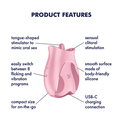 Satisfyer Tongue Lover - Pink USB Rechargeable Flicking Stimulator