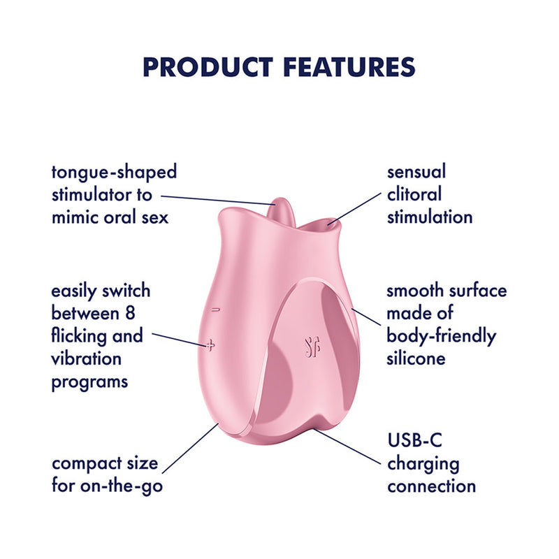 Satisfyer Tongue Lover - Pink USB Rechargeable Flicking Stimulator