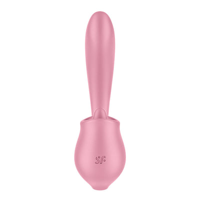 Satisfyer Tongue Genius - Pink USB Rechargeable Vibrator with Flicking Clit Stimulator