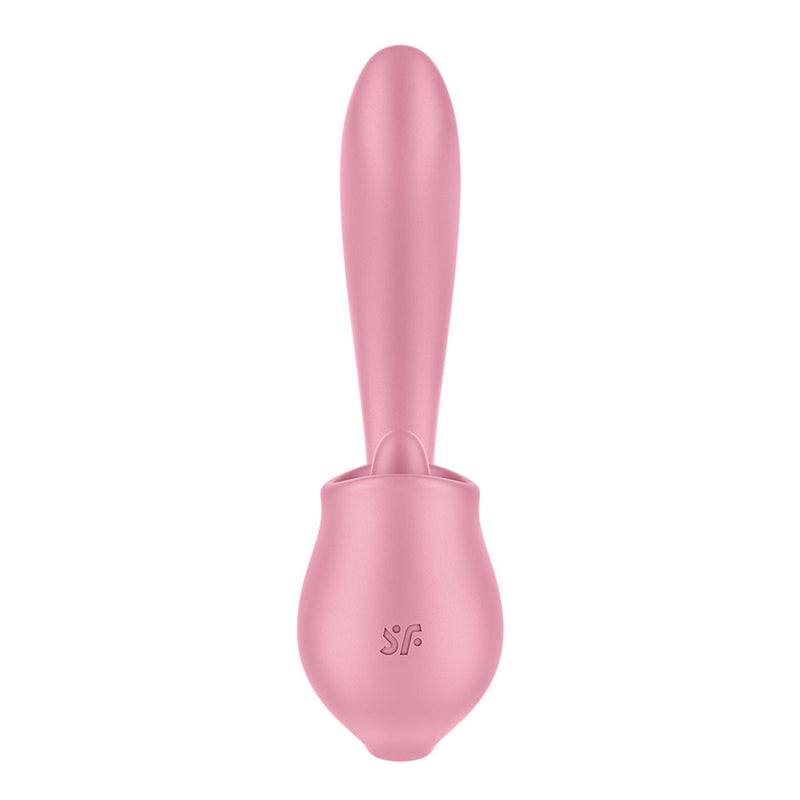 Satisfyer Tongue Genius - Pink USB Rechargeable Vibrator with Flicking Clit Stimulator