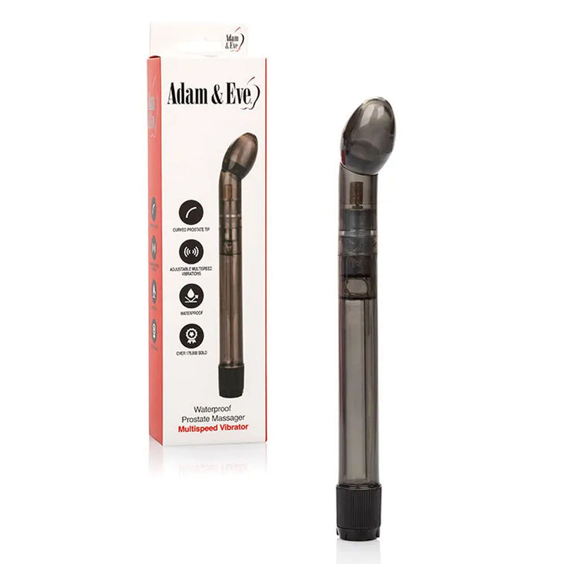 Adam & Eve WATERPROOF PROSTATE MASSAGER - Black 17.8 cm (7&