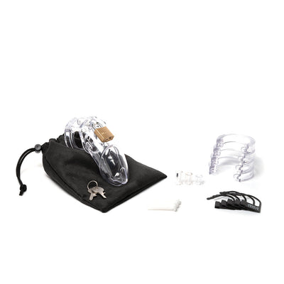 CB-6000 Chastity Cock Cage Kit - Clear