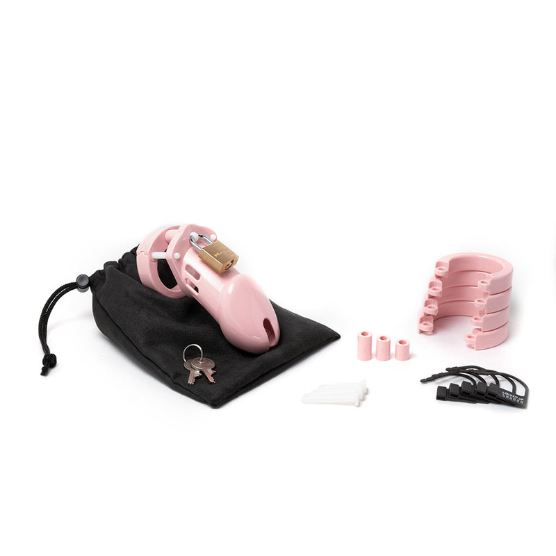 CB-6000 Chastity Cock Cage Kit - Pink