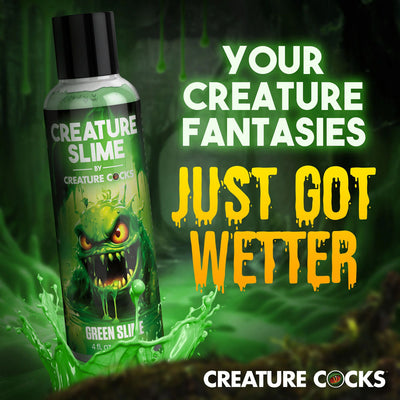 Creature Slime by Creature Cocks - Green Slime - Green Water Based Lubricant - 118 ml Bottle