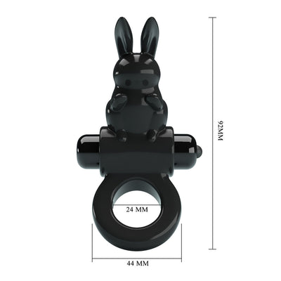 Party Up LEO Vibrating Cock Ring - Black Vibrating Cock Ring
