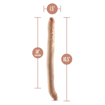 Dr. Skin Plus 16.5'' Posable Double Dong - Flesh 42 cm Double Dong