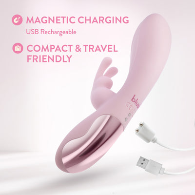 Blush - Morgan - Pink 19.7 cm USB Rechargeable Rabbit Vibrator