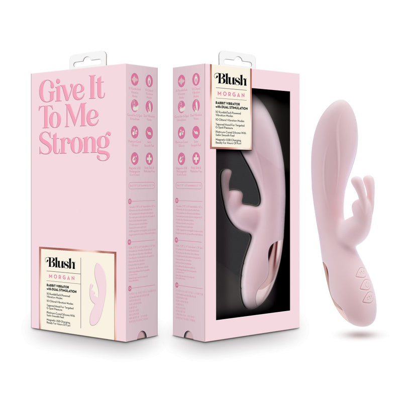 Blush - Morgan - Pink 19.7 cm USB Rechargeable Rabbit Vibrator