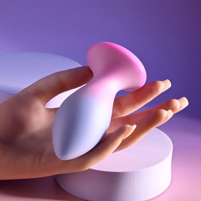 Evolved PARADISE PLUG - Pink/Purple 10.5 cm USB Rechargeable Vibrating Butt Plug with Wireless Remote