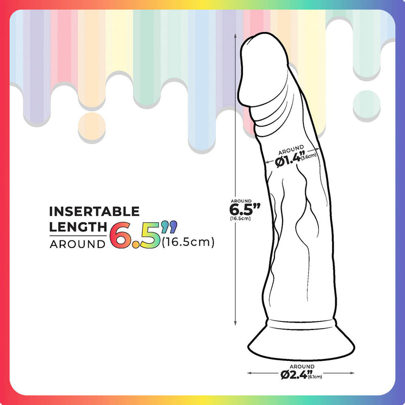 Jellido 16.5cm Dildo - Clear Coloured 16.5 cm Dildo