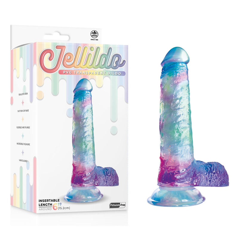 Jellido 15.2cm Dildo - Clear Coloured 15.2 cm Dildo