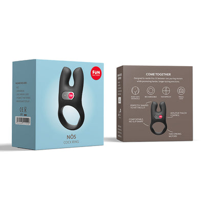 Fun Factory NOS black - Black USB Rechargeable Vibrating Cock Ring