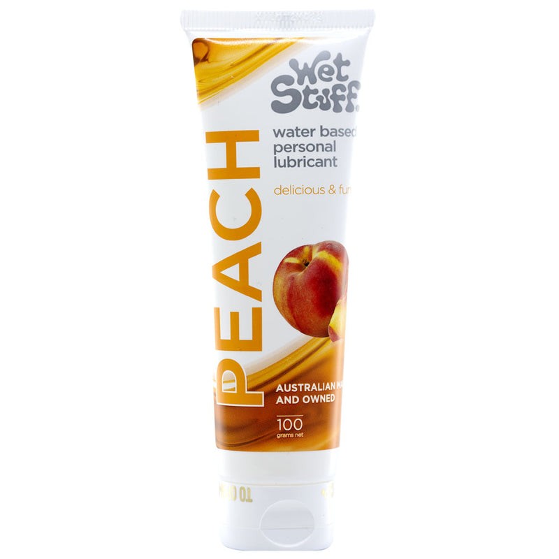 Wet Stuff Peach - 100g Tube - Peach Flavoured Water Based Lubricant - 100 ml Tube