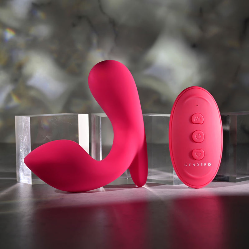 Gender X ALL ABOUT THE BASS - Pink USB Rechargeable Wearable Vibrator with Wireless Remote