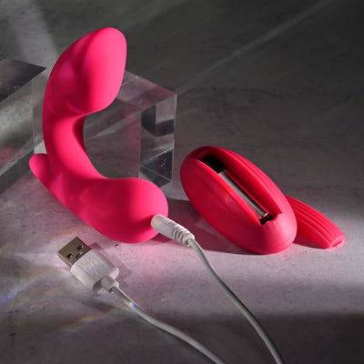 Gender X ALL ABOUT THE BASS - Pink USB Rechargeable Wearable Vibrator with Wireless Remote