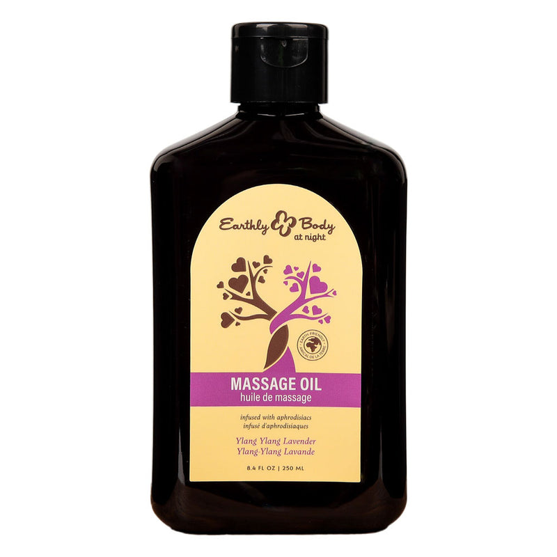 EB Hemp Seed Massage Oil YLANG YLANG LAVENDER - 250 ml - Ylang Ylang & Sandalwood Scented Massage Oil - 250 ml Bottle
