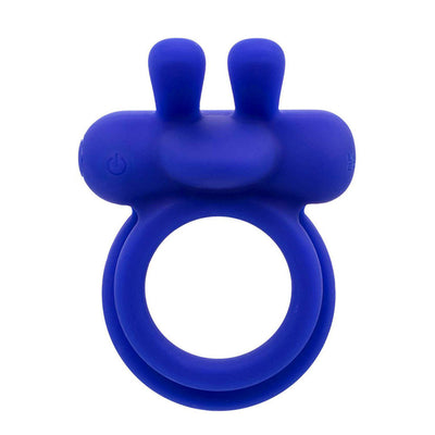 Adam & Eve ROCKIN RABBIT 2.0 - Blue USB Rechargeable Vibrating Cock Ring with Wireless Remote