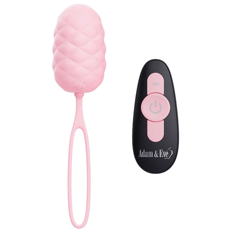 Adam & Eve PILLOW TALK EGG - Pink USB Rechargeable Vibrating Egg with Wireless Remote Control