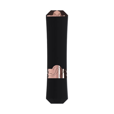 LOVELINE Dahlia - Black - Black/Red 12.5 cm USB Rechargeable Lipstick Vibrator