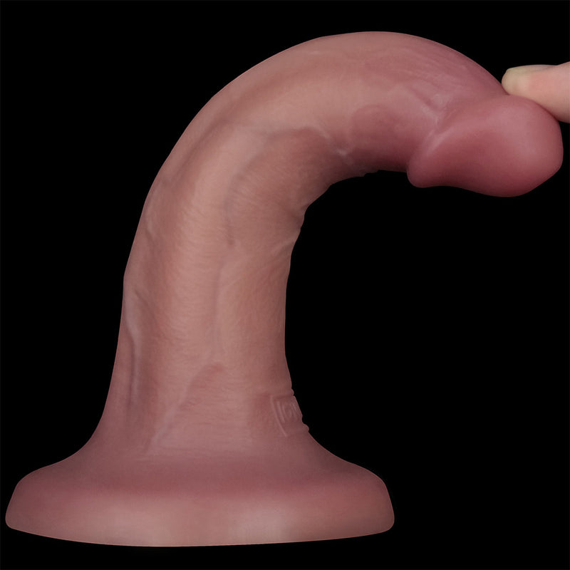Dual Density Power Cock - 6 Inch Flesh - Flesh 16 cm USB Rechargeable Vibrating Dong