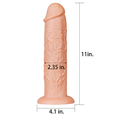 King Size 11'' Realistic Dildo - Flesh 28 cm Dong