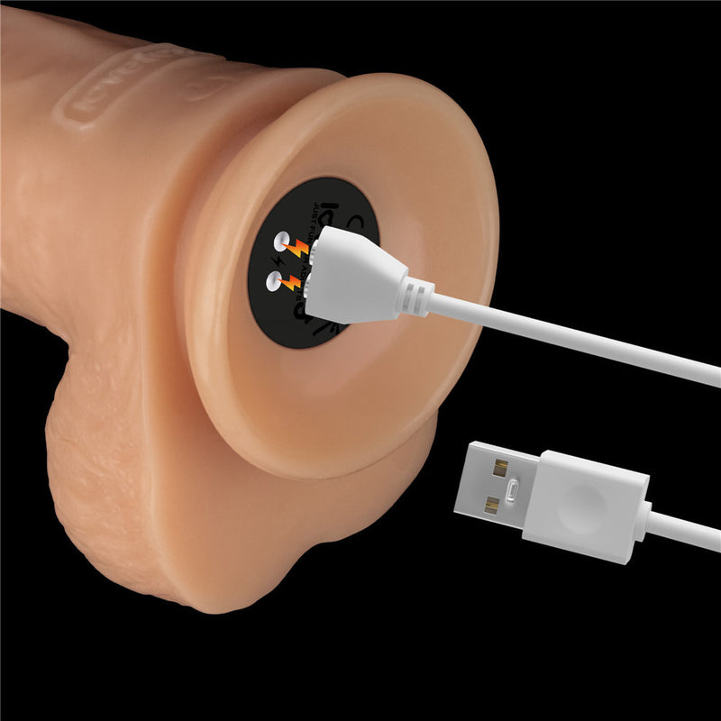 9 Inch Power Basics - Flesh 23 cm USB Rechargeable Vibrating Dong