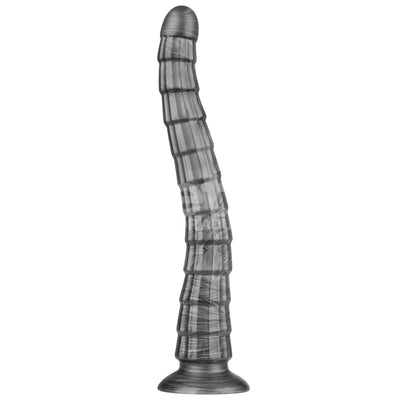 King Sized Vibrating Vibrax Slider - Grey 36.8 cm (14.5'') USB Rechargeable Vibrating Dildo