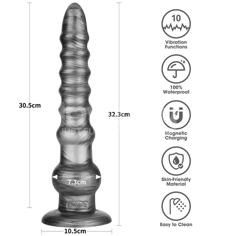 King Sized Vibrating Vibrax Slider - Grey 32.3 cm (12.5&