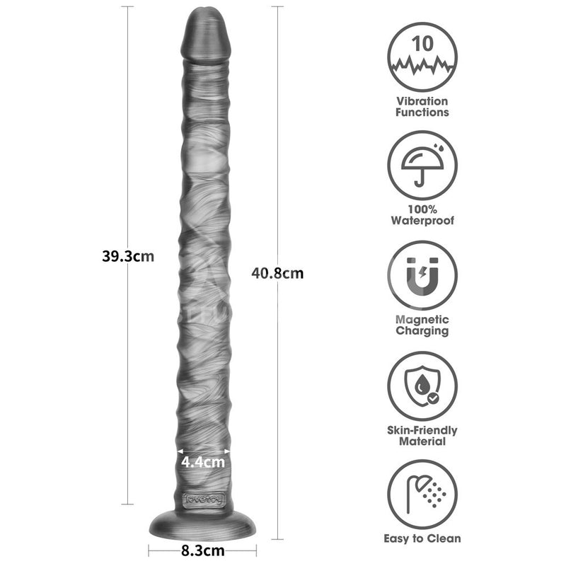 King Sized Vibrating Vibrax Slider - Grey 40.8 cm (16&