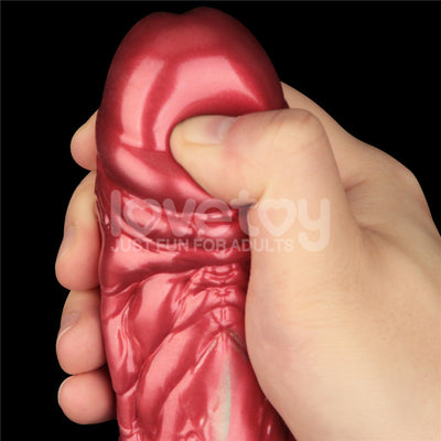 Aerosx 8 Inch Dual Density Inflatable Dildo - Red/Green 28 cm Inflatable Fantasy Dildo