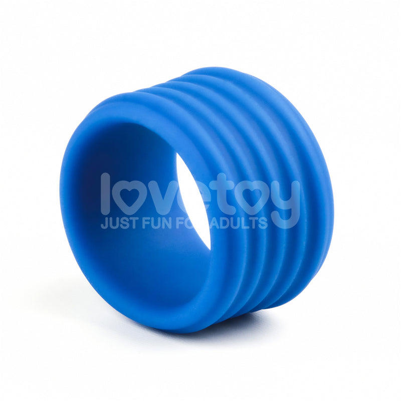 Pinnacle Pro Deep Rib Grip - Blue Cock Ring