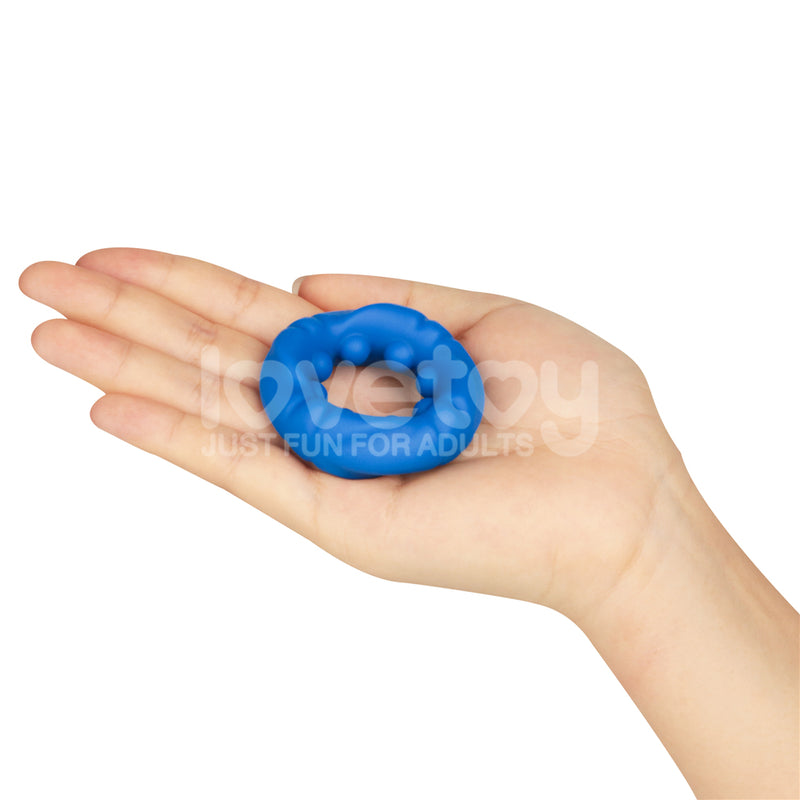 Pinnacle Pro Ridge Bump Stretcher - Blue Cock Ring