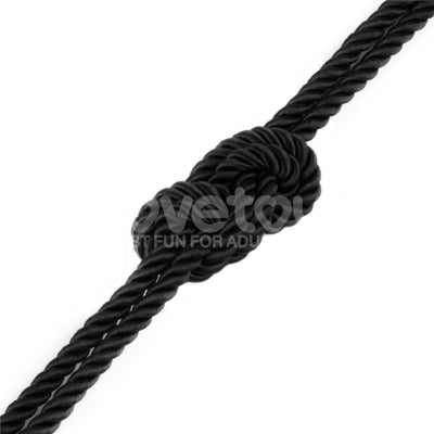 Rebellion Reign Silky Bondage Rope - Black - Black Bondage Rope - 10 metre length