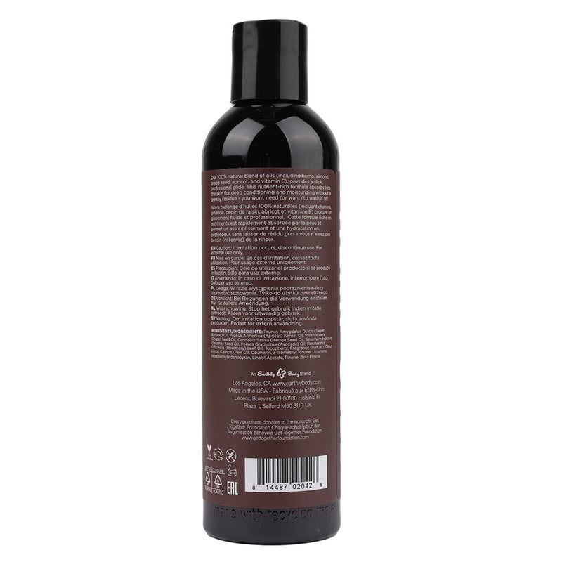 Hemp Seed Massage & Body Oil - Skinny Dip (Vanilla & Fairy Floss) Scented - 237 ml Bottle