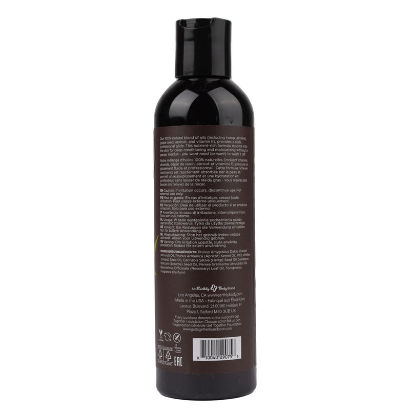 Hemp Seed Massage & Body Oil - Beach Daze (Coconut & Pineapple) Scented - 237 ml Bottle