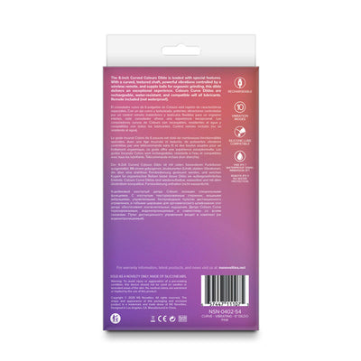 Colours Curve - Vibrating 6'' Dildo - Pink - Pink 16.4 cm USB Rechargeable Vibrating Dildo with Wireless Remote