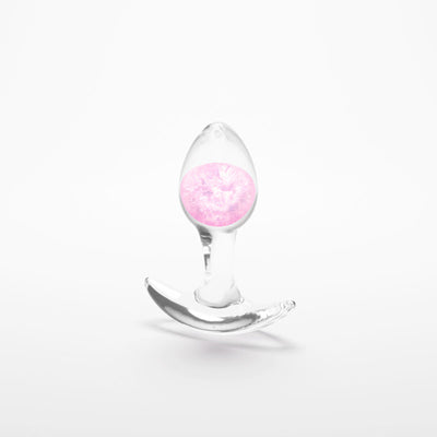 Glams Cosmic - Small - Pink - Clear/Pink 8.1 cm Small Butt Plug