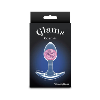 Glams Cosmic - Small - Pink - Clear/Pink 8.1 cm Small Butt Plug