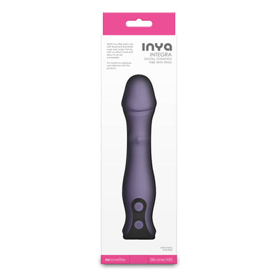 INYA Integra - Gray - Grey 18.2 cm USB Rechargeable Vibrator with Sliding Ring Shaft