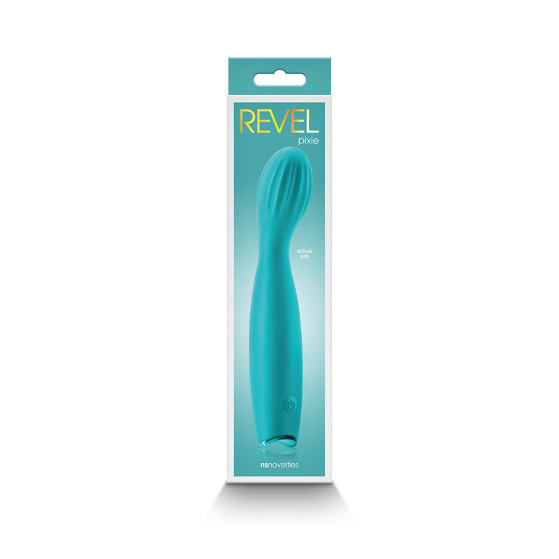 Revel Pixie - Teal - Teal 17.3 cm USB Rechargeable Vibrator