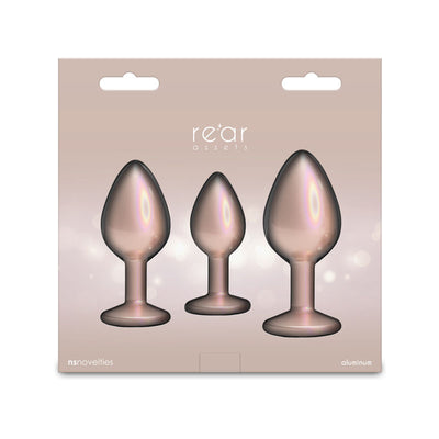 Rear Assets Trainer Kit - Iridescent Champagne - Iridescent Champagne Metallic Butt Plugs - Set of 3 Sizes