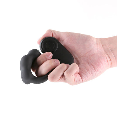 Renegade Rocket Ring - Black - Black USB Rechargeable Vibrating Cock Ring with Wireless Remote
