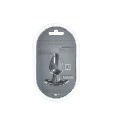 OUCH! Anal Plug - Medium - Gun Metal - Gun Metal Grey 7.9 cm Medium Butt Plug