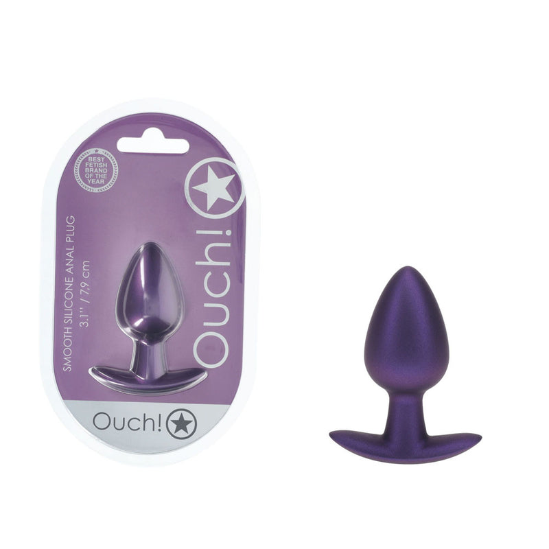 OUCH! Anal Plug - Medium - Metallic Purple - Metallic Purple 7.9 cm Medium Butt Plug