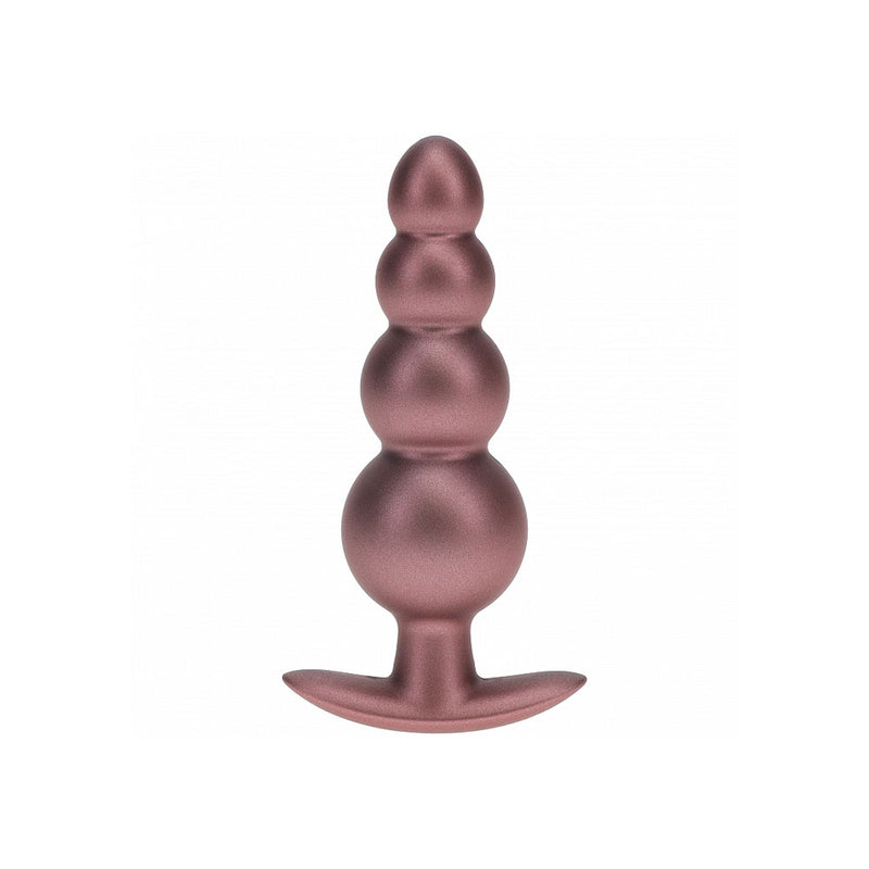 OUCH! Beaded Anal Plug - Rose Gold - Rose Gold 11.7 cm Butt Plug