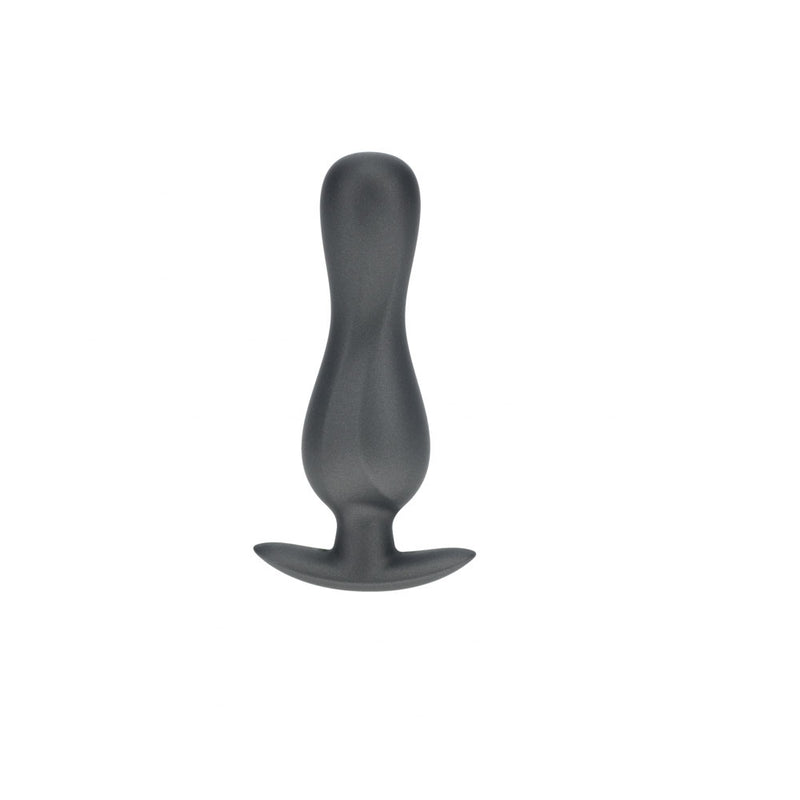 OUCH! Curvy Anal Plug - Gun Metal - Gun Metal Grey 11.7 cm Butt Plug